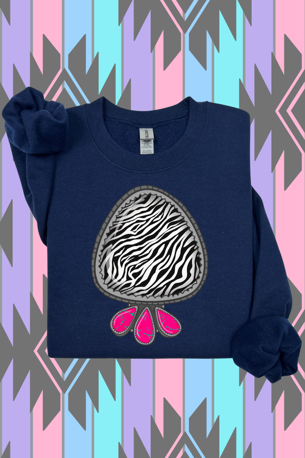 Pink Zebra Stone Sweatshirt