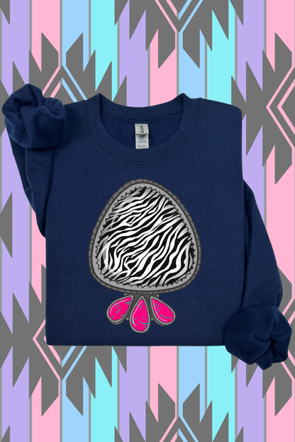 Pink Zebra Stone Sweatshirt