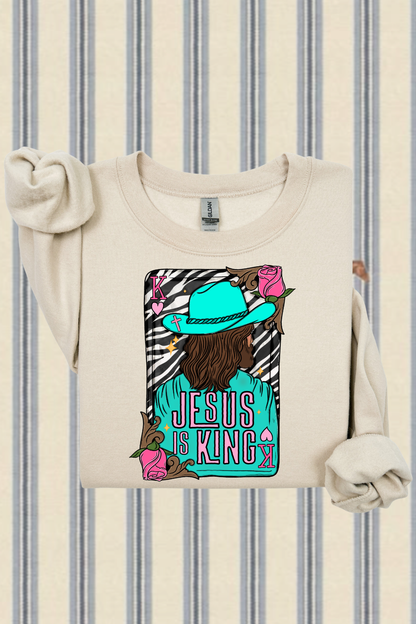 King Of Kings Zebra Sweatshirt