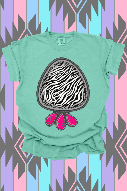 Pink Zebra Stone Graphic Tee