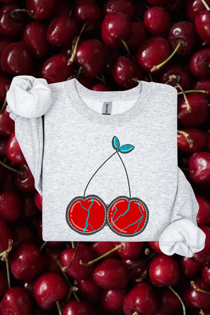 Turquoise Cherry Sweatshirt