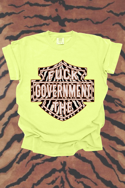F*ck The Government Zebra Graphic Tee