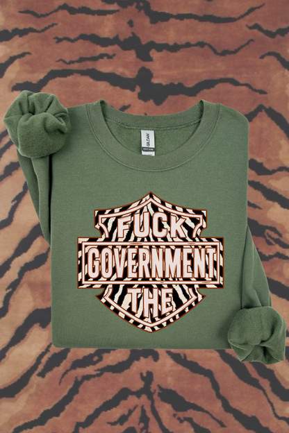 F*ck The Government Zebra Sweatshirt