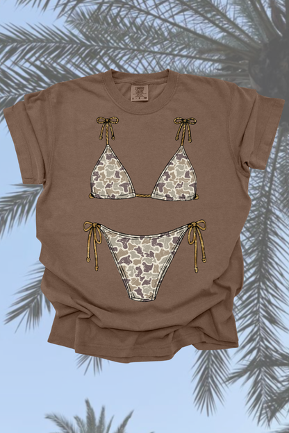 Camo Bikini Graphic Tee