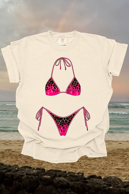 Cheetah Flame Bikini Graphic Tee