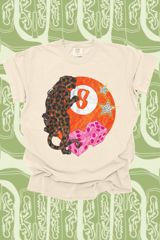 Cheetah 8Ball & Dice Graphic Tee