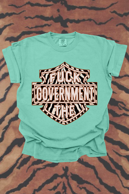 F*ck The Government Zebra Graphic Tee