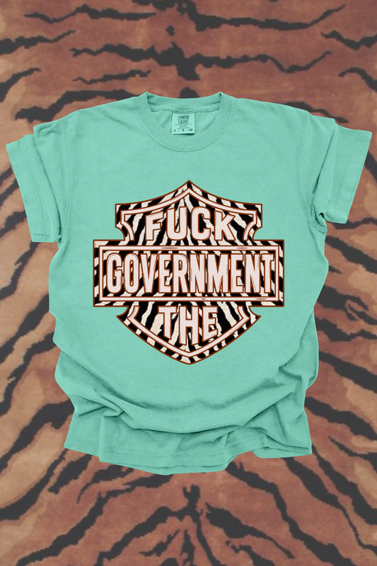 F*ck The Government Zebra Graphic Tee