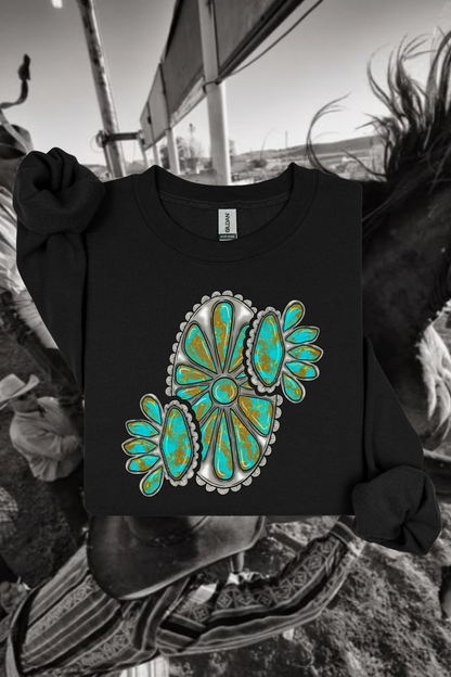 Turquoise Stones Sweatshirt