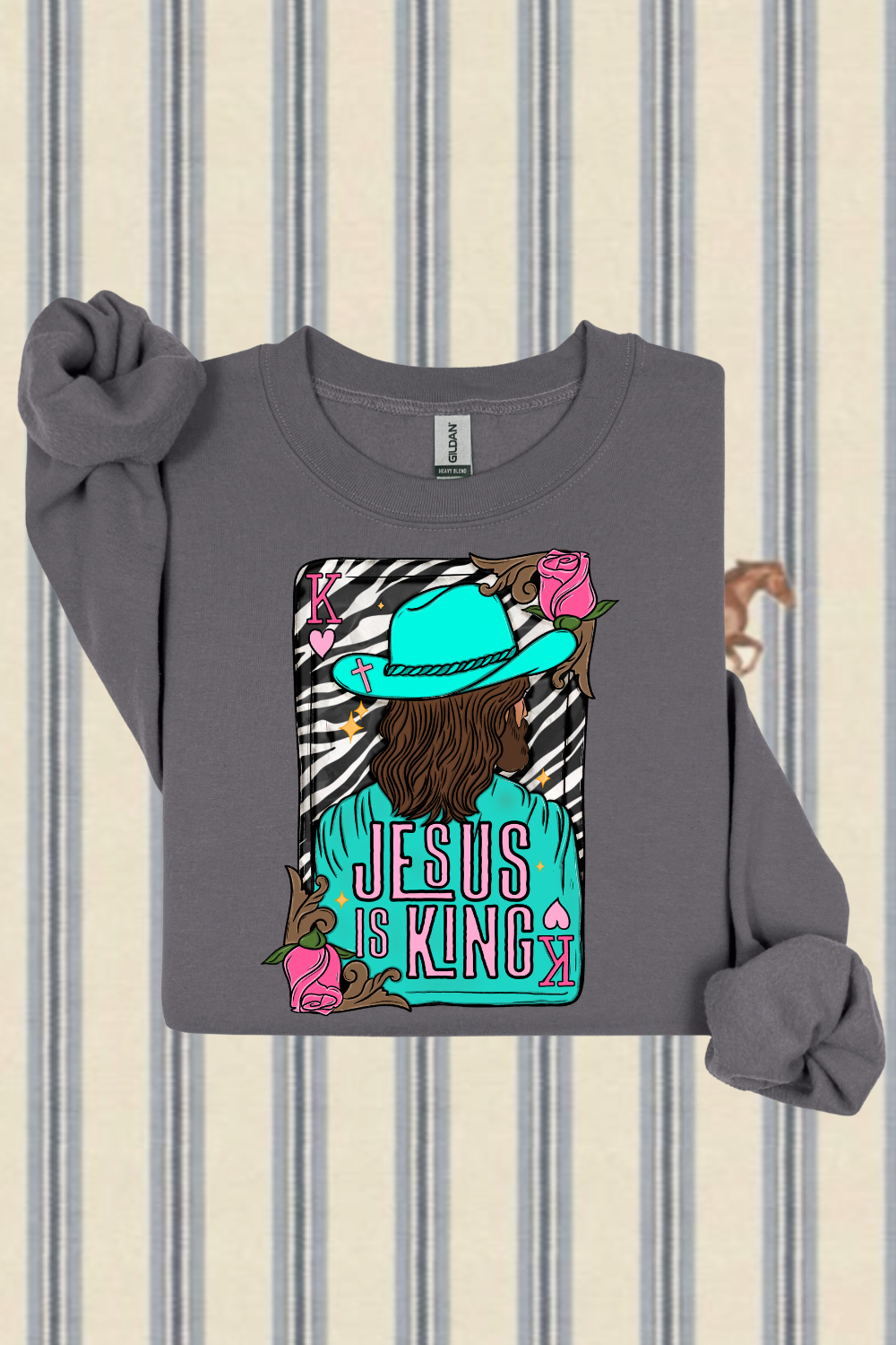 King Of Kings Zebra Sweatshirt
