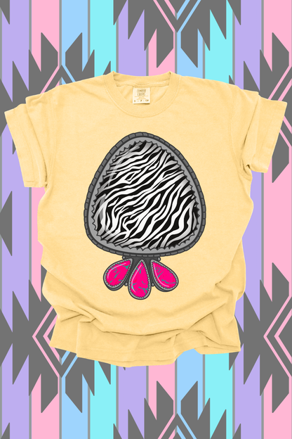 Pink Zebra Stone Graphic Tee