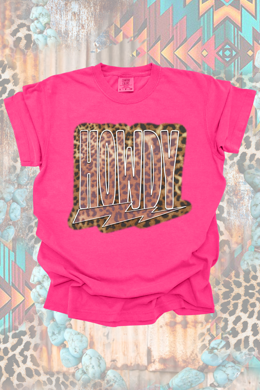 Cheetah Howdy Graphic Tee