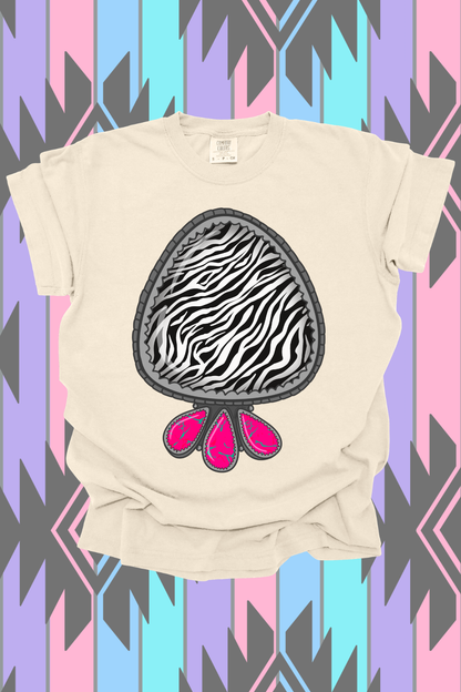 Pink Zebra Stone Graphic Tee
