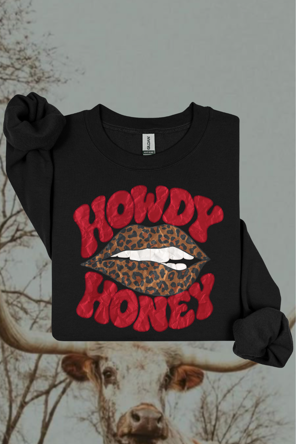 Howdy Honey Leopard Sweatshirt