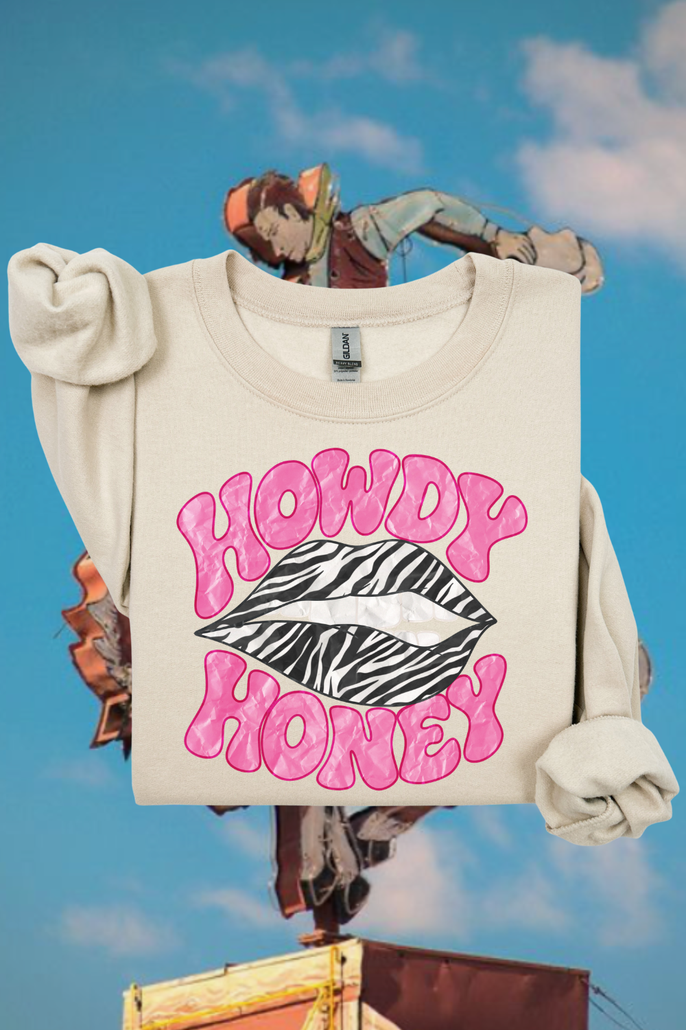 Howdy Honey Zebra Sweatshirt