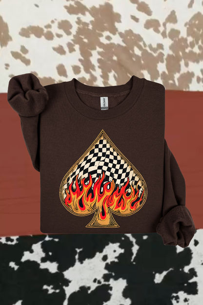 Flaming Spade Sweatshirt