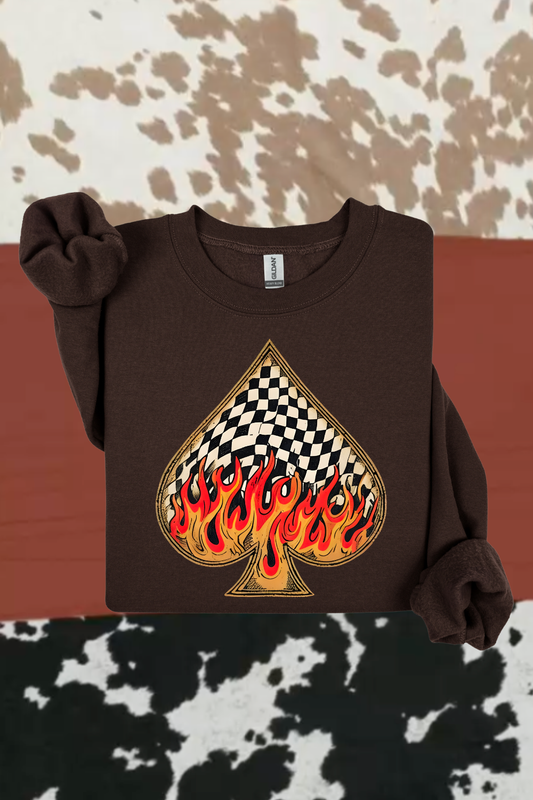 Flaming Spade Sweatshirt