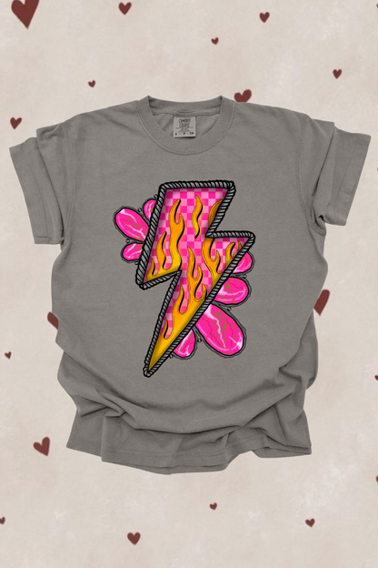 Pink Lightning Graphic Tee