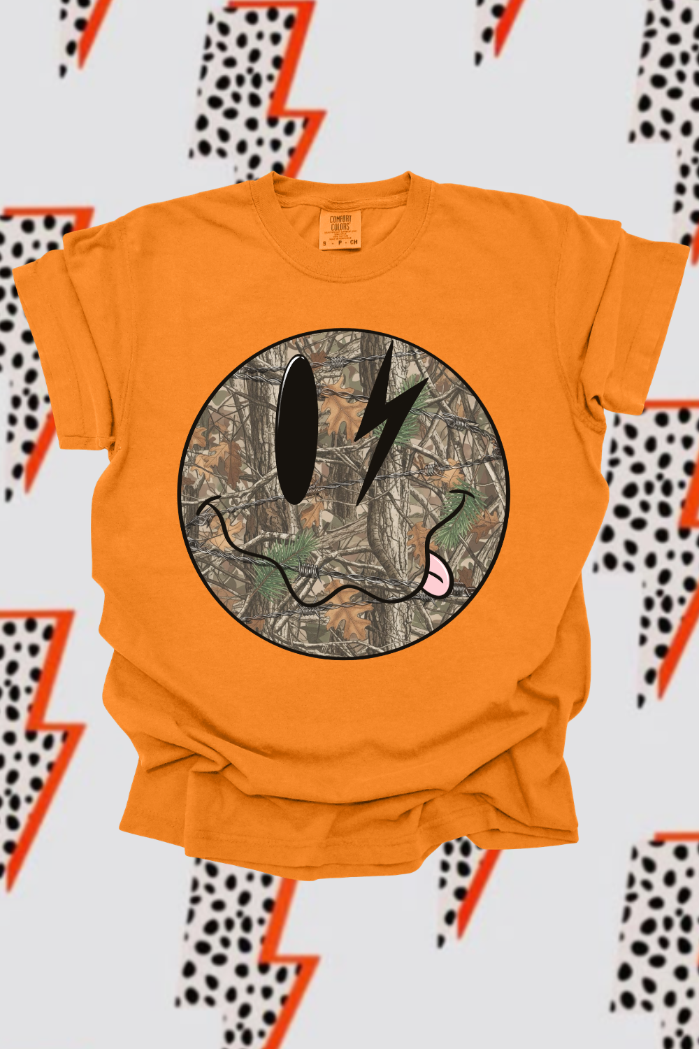 Camo Smiley Graphic Tee