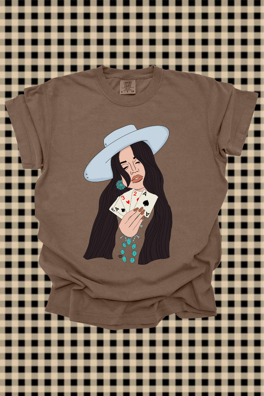 Poker Cowgirl Graphic Tee