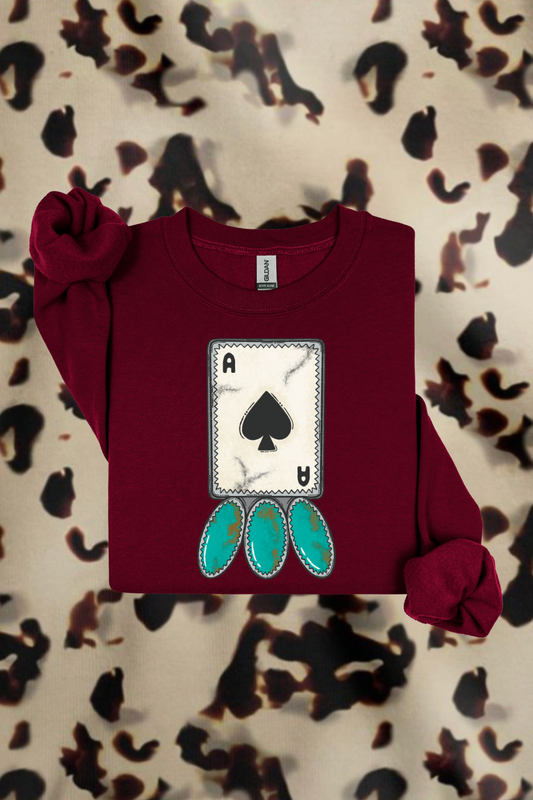 Turquoise Ace Sweatshirt