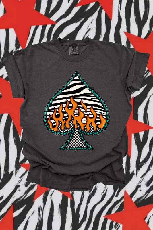 Zebra Spade Graphic Tee