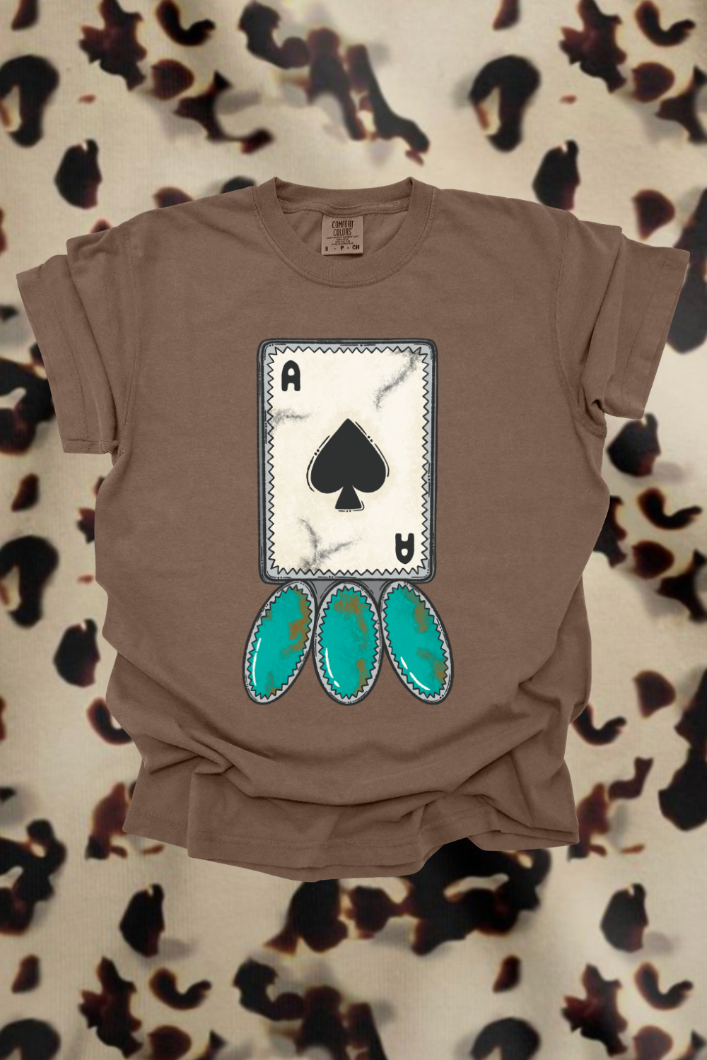 Turquoise Ace Graphic Tee