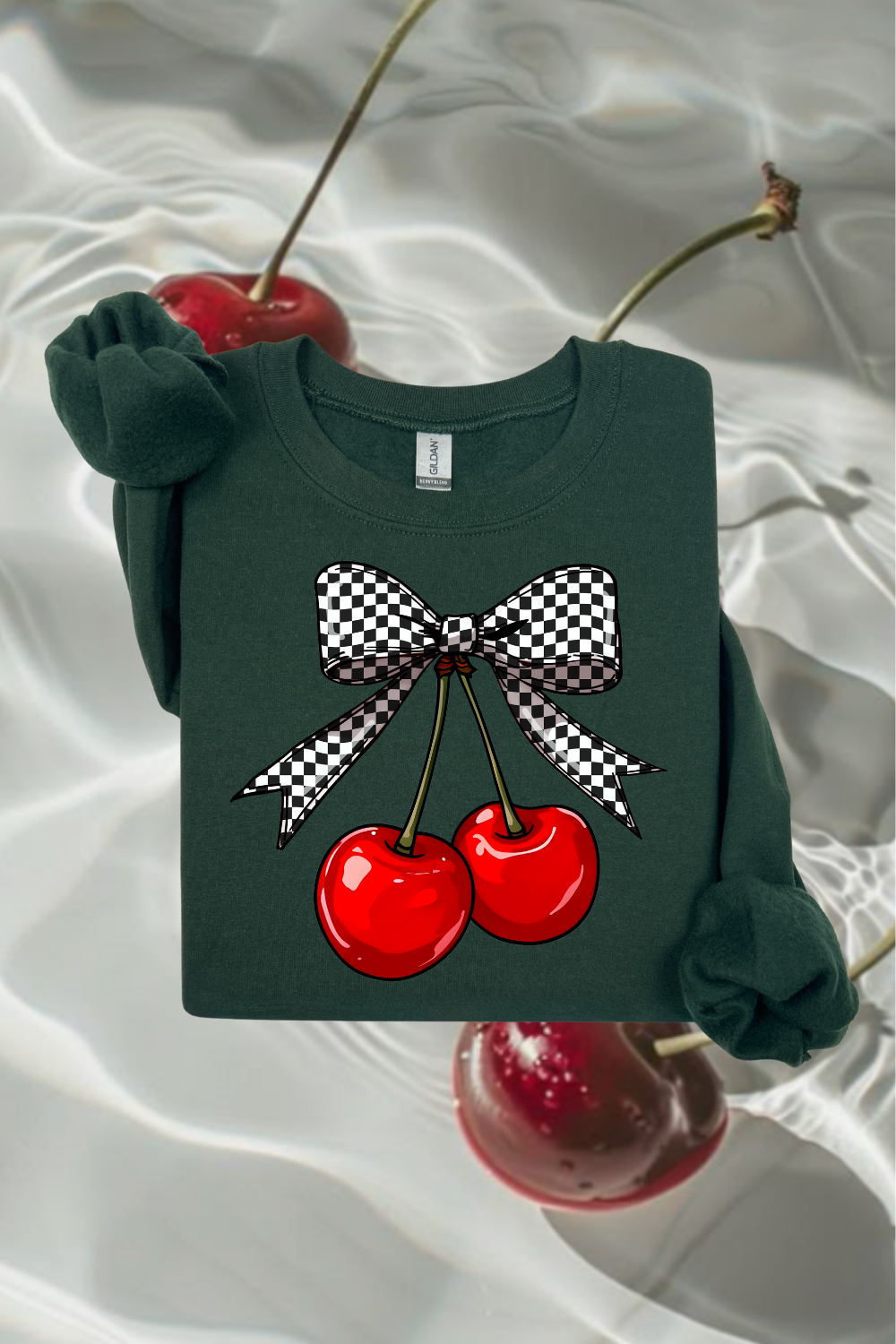Checkered Cherries Sweatshirt
