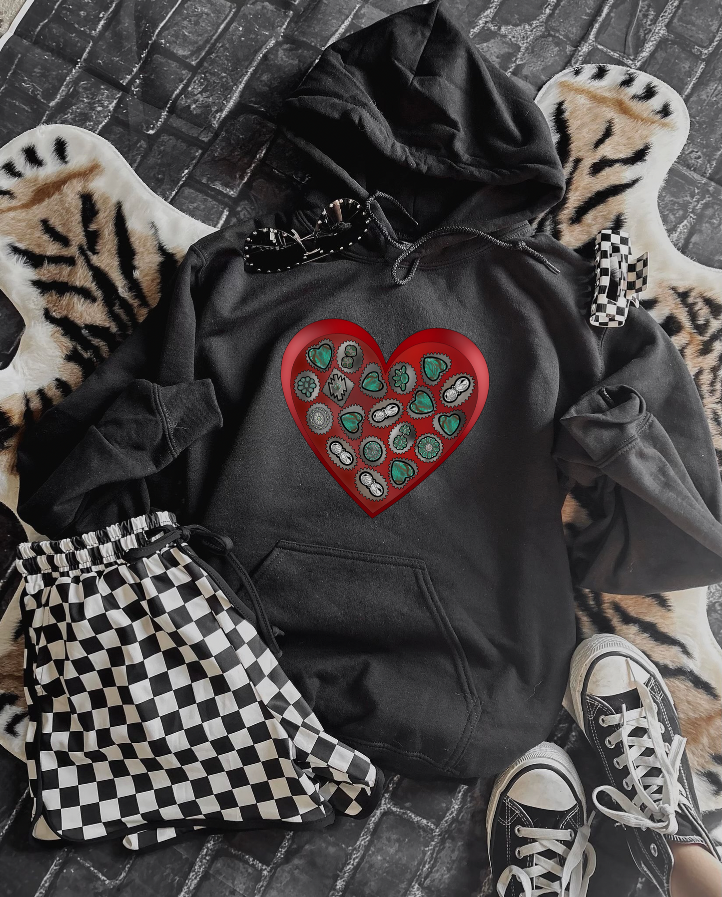 Turquoise Sweetheart Hoodie