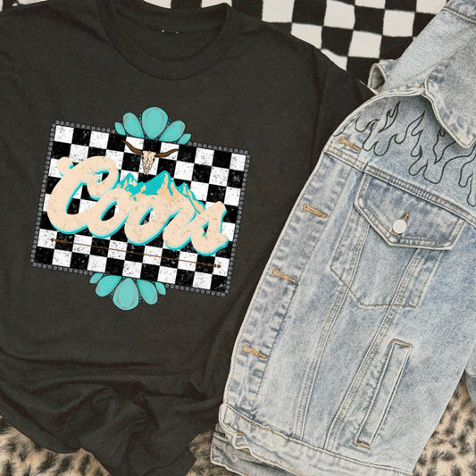 Checkered Coors Graphic Tee