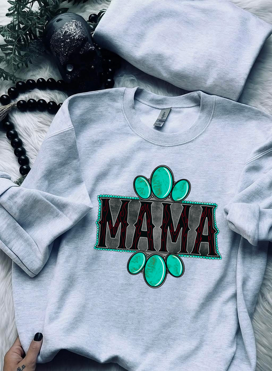 Turquoise Mama Crewneck