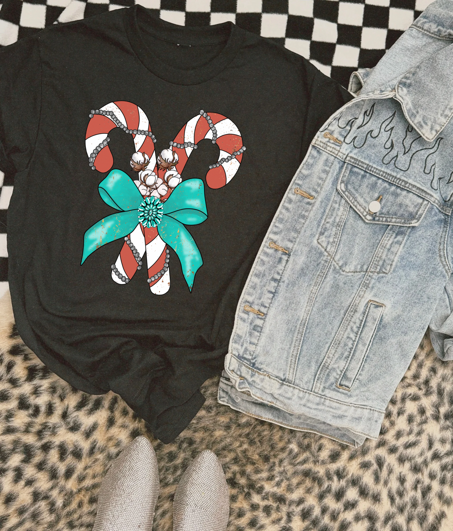 Western Candy Canes Graphic Tee