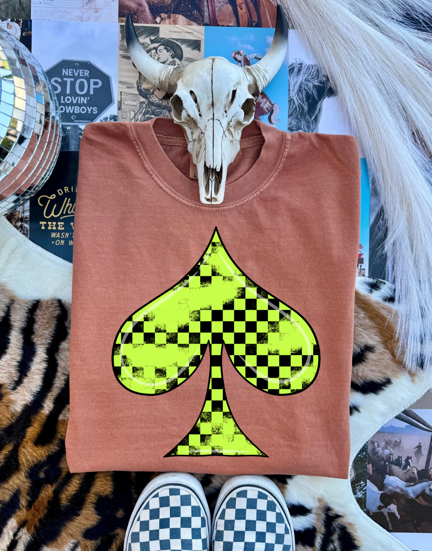 Neon Green Spade CC Graphic Tee