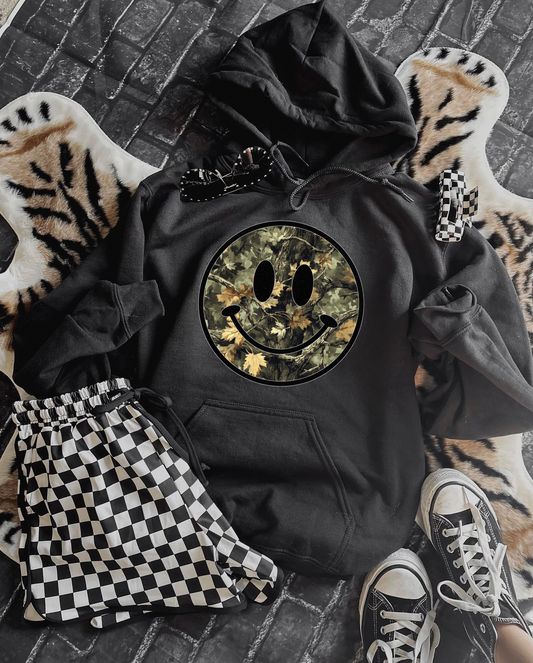 Camo Smiley Hoodie