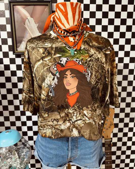 Cowgirl x Spur Camo Tee