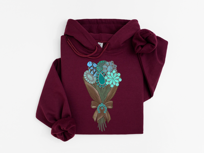 Turquoise Bouquet 2 Hoodie