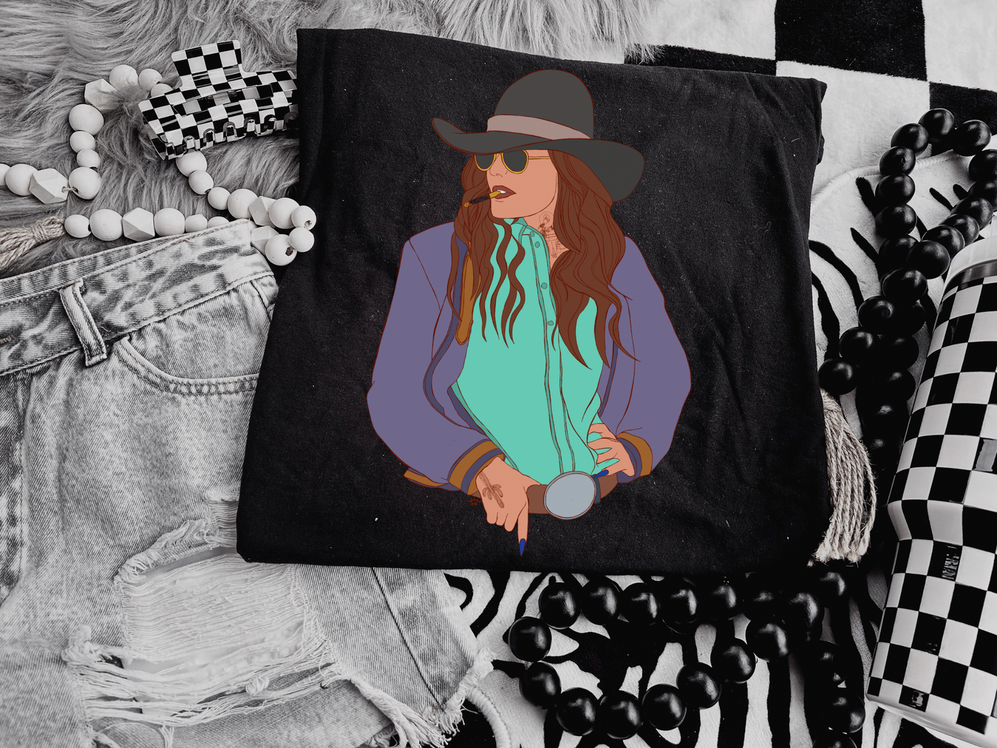 Brunette Cowpoke Graphic Tee