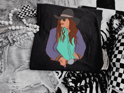Brunette Cowpoke Graphic Tee