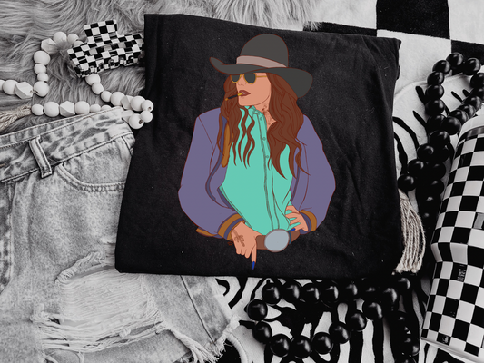 Brunette Cowpoke Graphic Tee