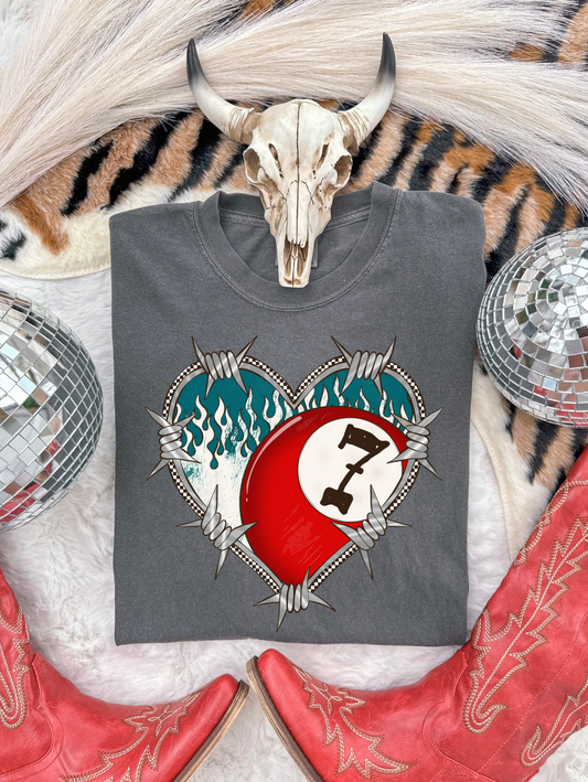 Barbed Wire Heart CC Graphic Tee