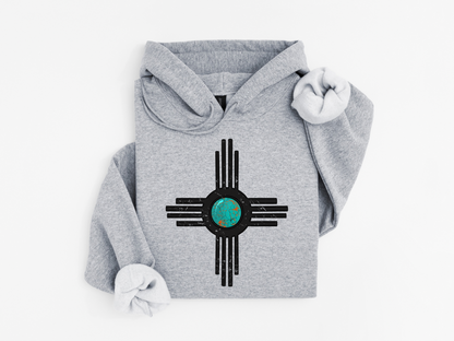 Turquoise Zia Hoodie
