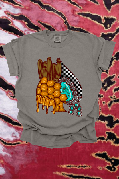 Checkered Honey Spade Graphic Tee