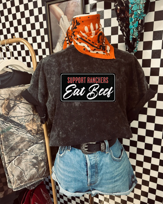 Support Ranchers Acid-Wash Tee