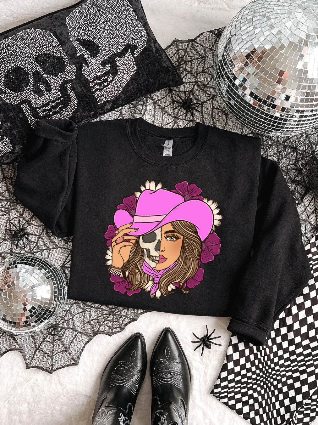 Floral Cowgirl Crewneck