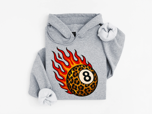 Flaming 8Ball Hoodie