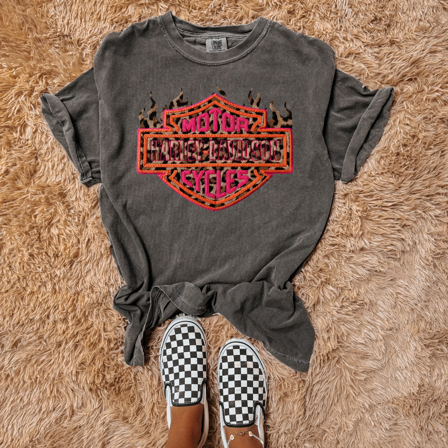Faux Crochet Style Davidson CC Graphic Tee