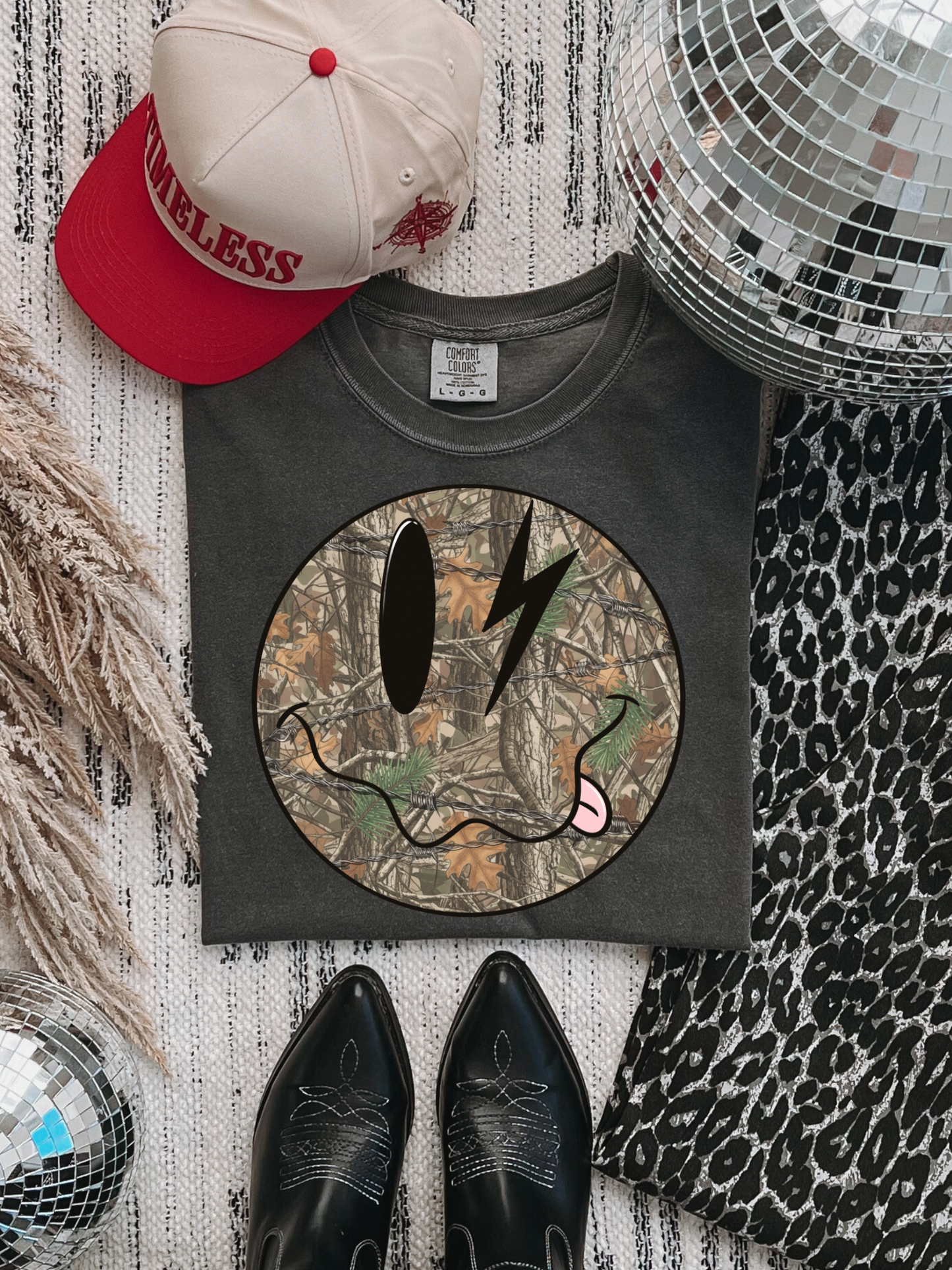 Camo Smiley CC Graphic Tee