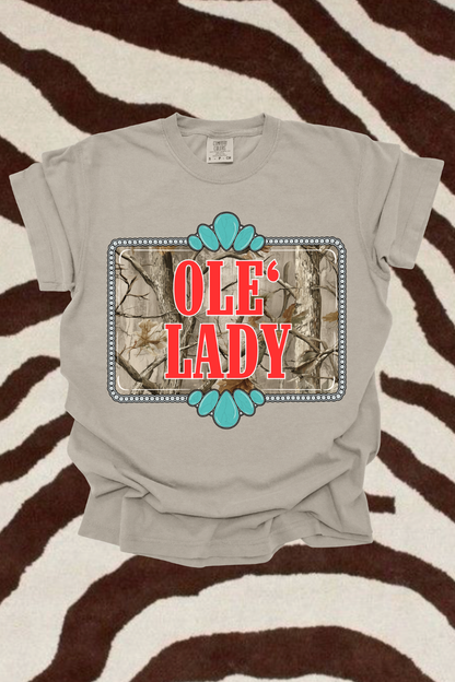 Ole' Lady Camo Graphic Tee