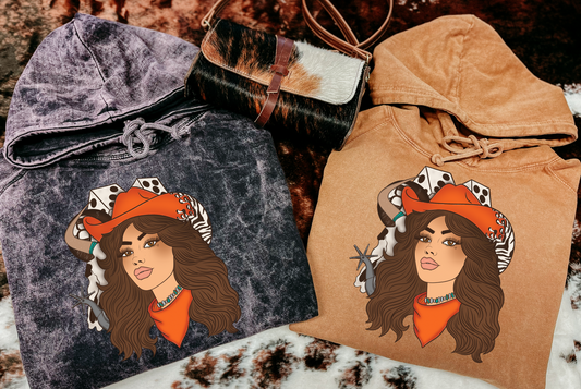Cowgirl x Spurs Mineral Wash Hoodie