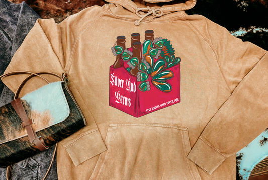 Silver & Brews Mineral Wash Hoodie